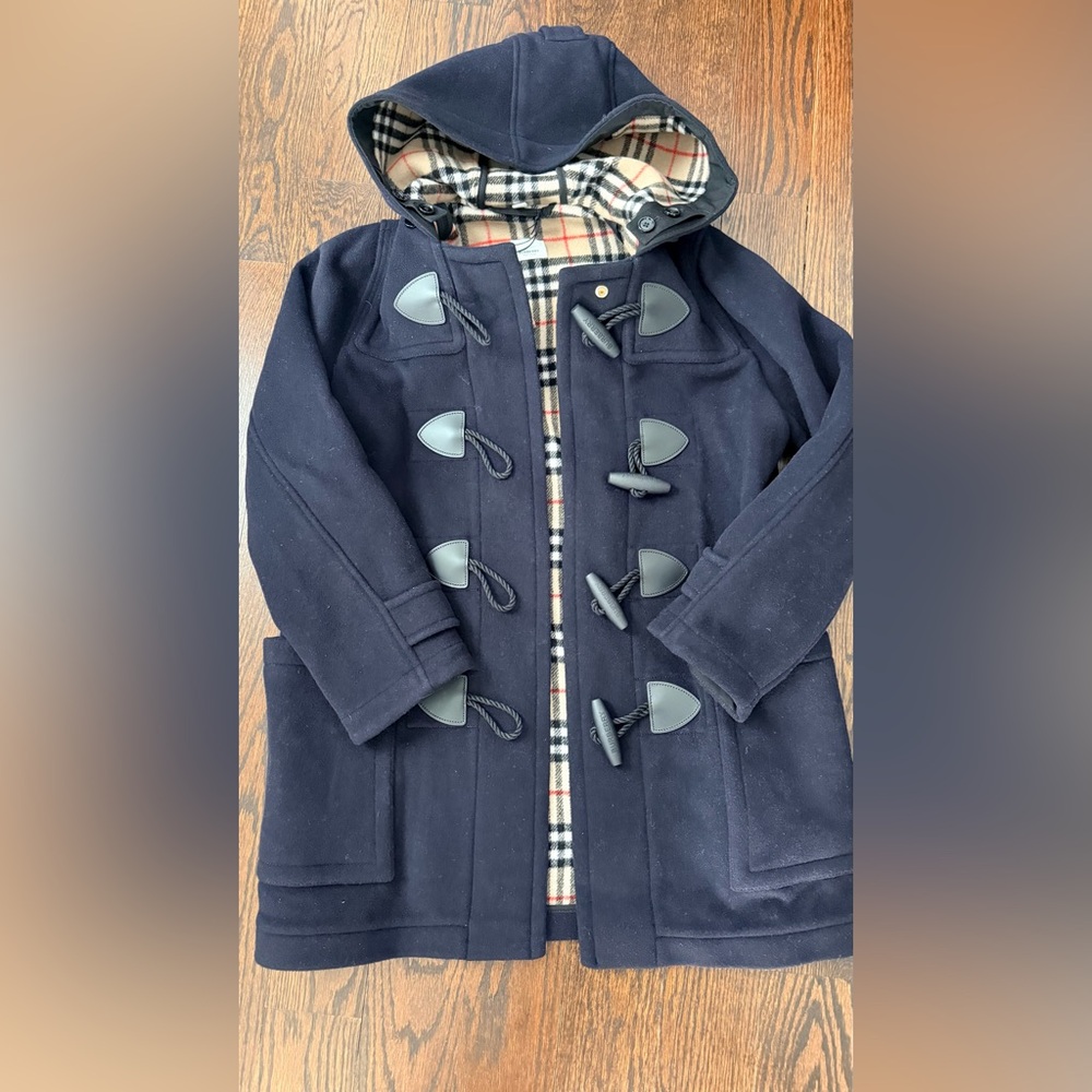 Burberry Navy Women’s Toggle Coat